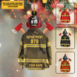 Proud Firefighter Personalized Ornament Gift For Firefighter Fireman