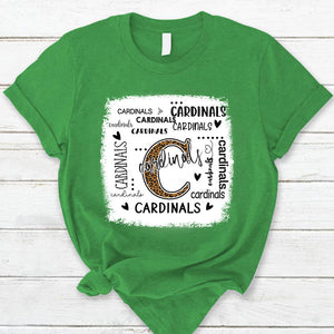 Cardinals Leopard Teacher T-Shirt