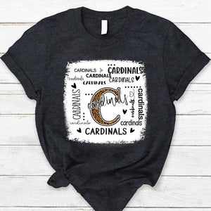 Cardinals Leopard Teacher T-Shirt