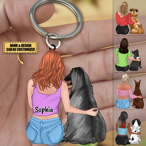 Personalized Memorial Gift Idea For Dog Lover,Pet Mom Acrylic Keychain