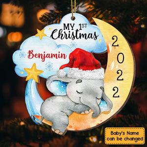 Elephant Baby First Christmas Ornament