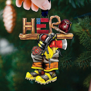 Personalized Hero Firefighter Christmas Ornament