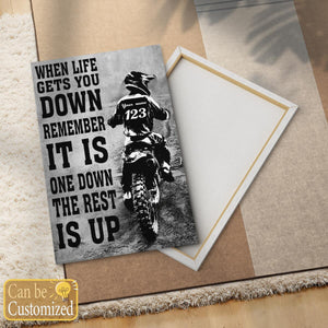 When Life Gets You Down Remember It'S One Down The Rest Is Up Vertical Personalized Poster