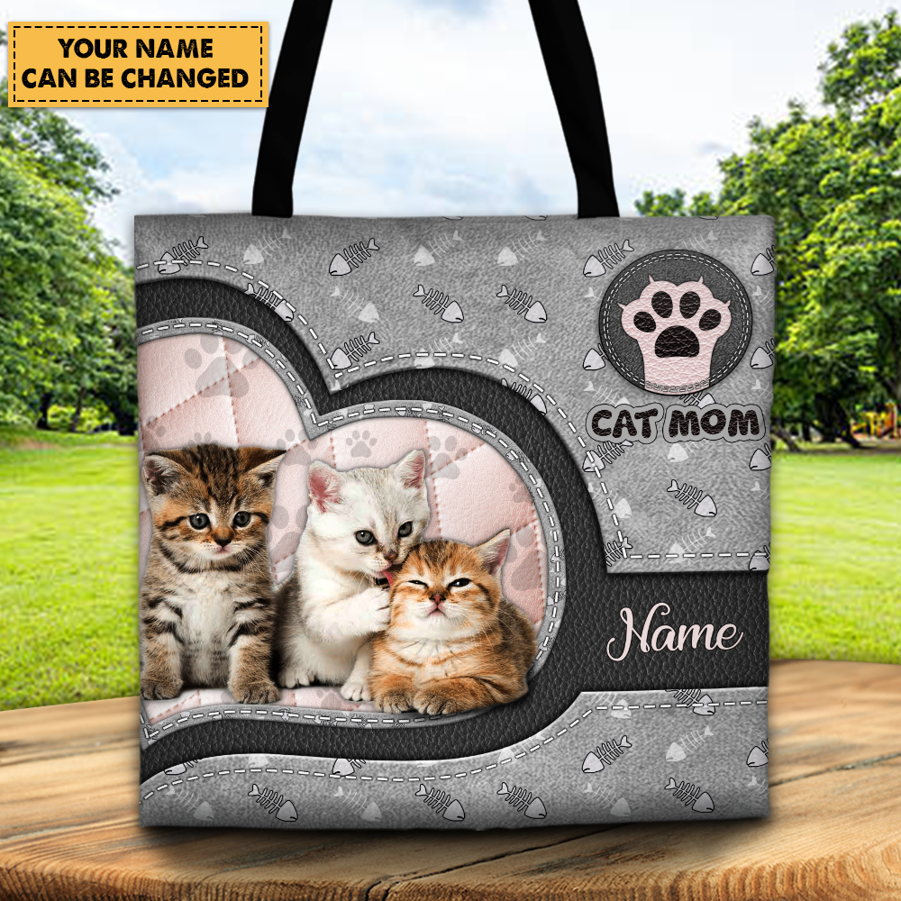Personalized Cat All Over Tote Bag