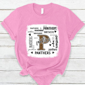 Panthers Leopard Teacher T-Shirt