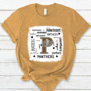 Panthers Leopard Teacher T-Shirt