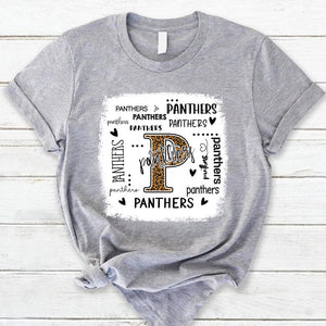 Panthers Leopard Teacher T-Shirt
