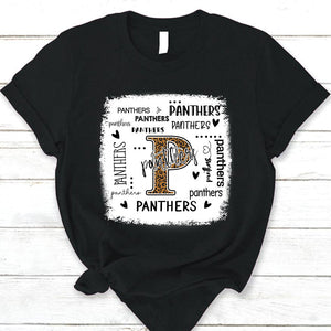 Panthers Leopard Teacher T-Shirt