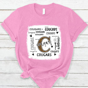 Cougars Leopard Teacher T-Shirt