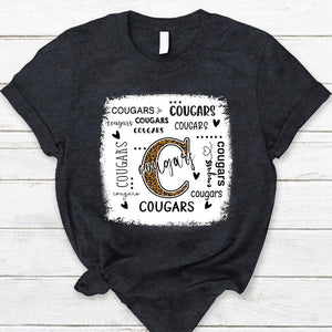 Cougars Leopard Teacher T-Shirt