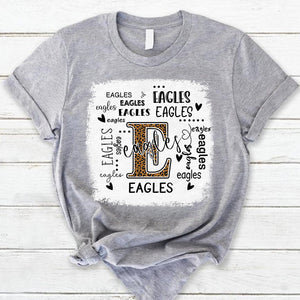 Eagles Leopard Teacher T-Shirt