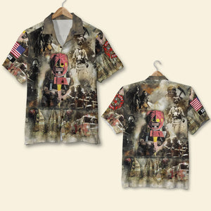 Firefighter Tasks, Hawaiian Shirt, Firefighter Working Scene, Gifts for Firefighters