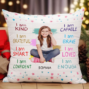 Custom Photo I Am Kind Personalized Photo Pillow-Gift For Kid/Family