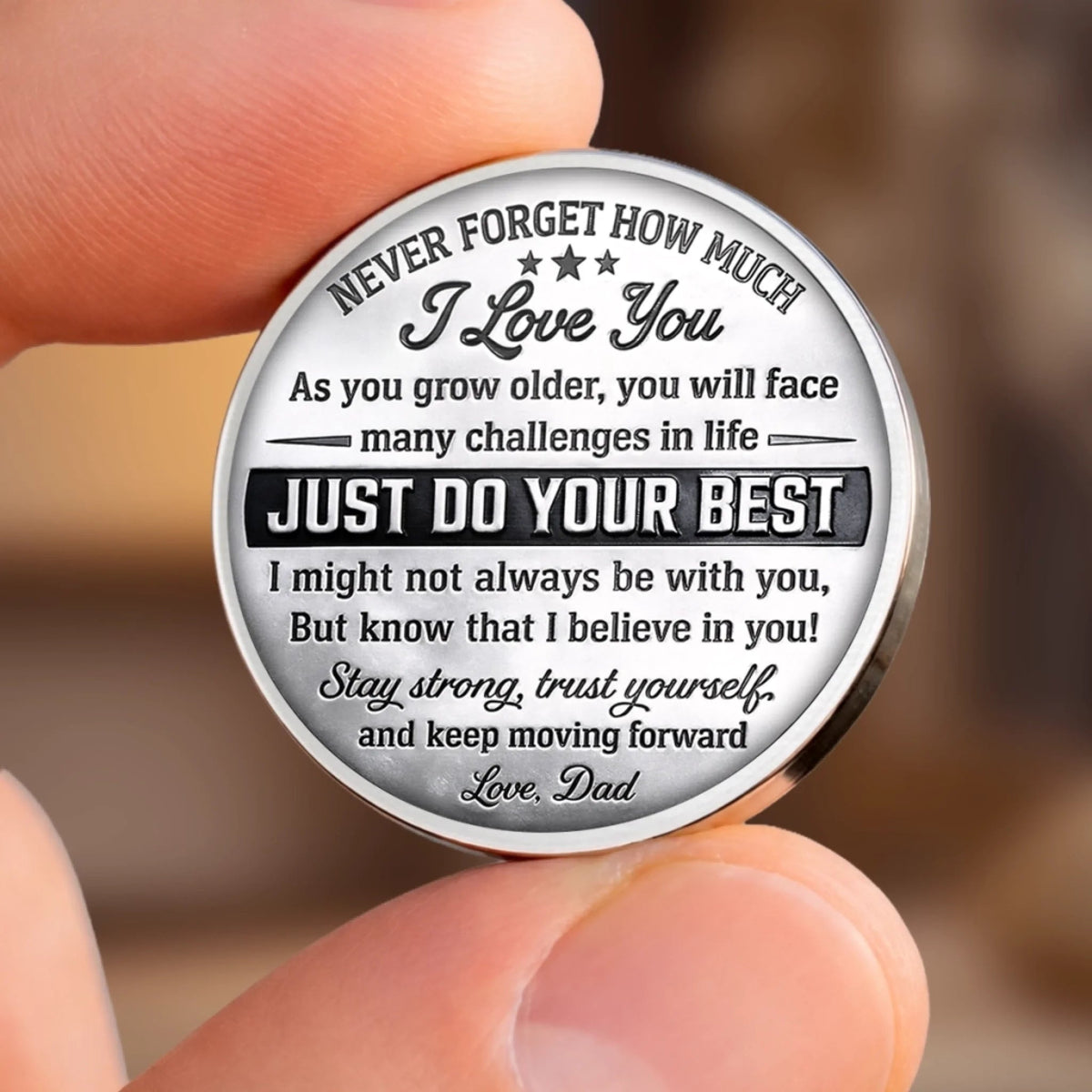 Custom Pocket Hug - Personalized Keychain Birthday Gifts For Son - You Are Stronger Than You Think