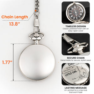 Father's Day Gifts, How Much Time Passes, I Will Always Be Your Little Girl - Personalized Pocket Watch - Gift For Dad