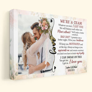 We Are A Team - Personalized Photo Poster gift for couple