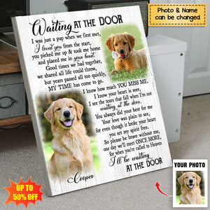 Waiting At The Door - Personalized Photo Dog/Cat Memorial Poster, Gifts For Pet Owners