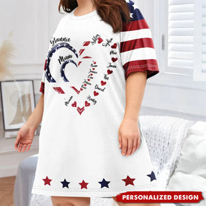 Mom's Grandma's Sweethearts Personalized Women's Sleep Tee