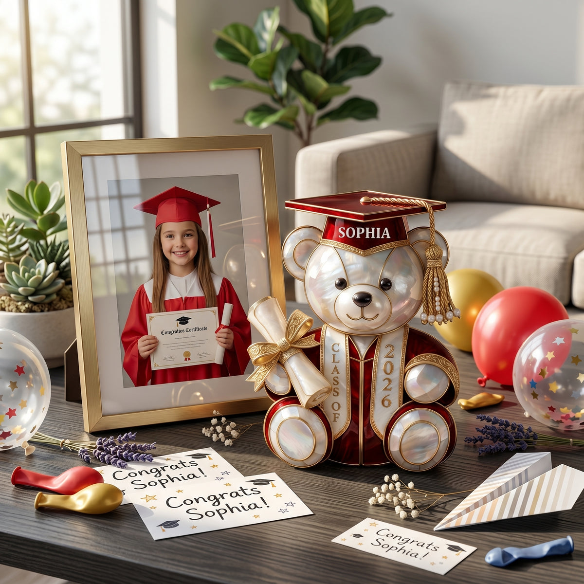 Personalized Class Of Graduation Bear Acrylic Plaque