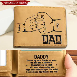 Dad The Man The Myth The Legend - Personalized Leather Wallet