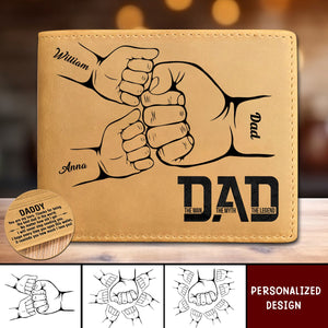 Dad The Man The Myth The Legend - Personalized Leather Wallet