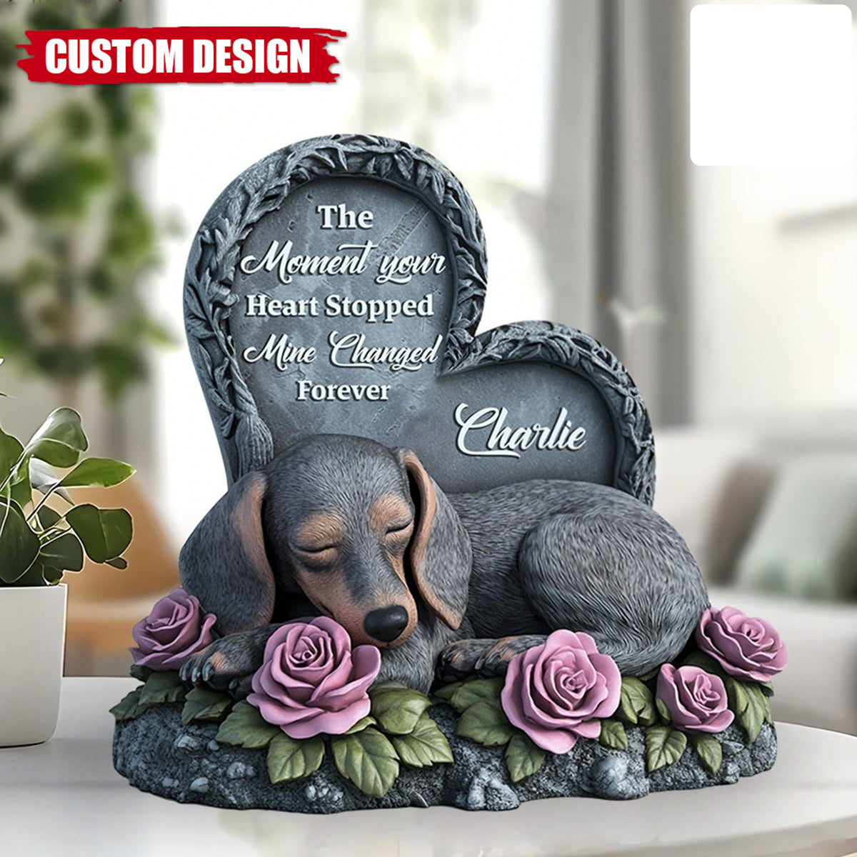 Forever In My Heart - Personalized Dog Custom Shaped Acrylic Plaque