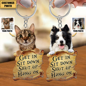 Pet Get In Personalized Keychain Gift - Gift For Pet Lovers