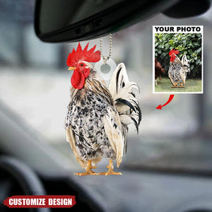 Personalized Cock/Rooster/Hen/Chicken Upload Photo Hanging Ornament