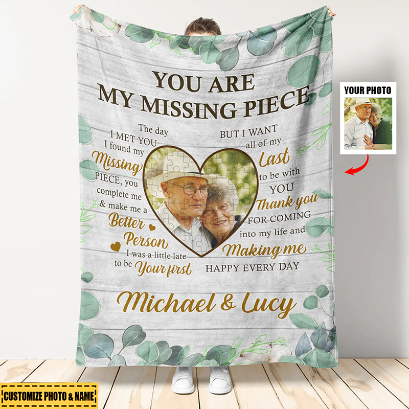 You Are My Missing Piece  - Personalized Photo Blanket