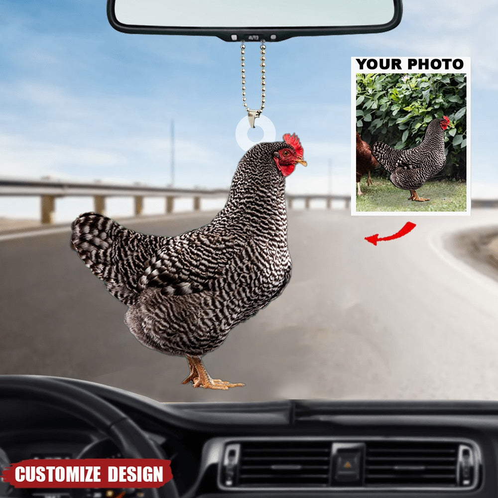 Personalized Cock/Rooster/Hen/Chicken Upload Photo Hanging Ornament