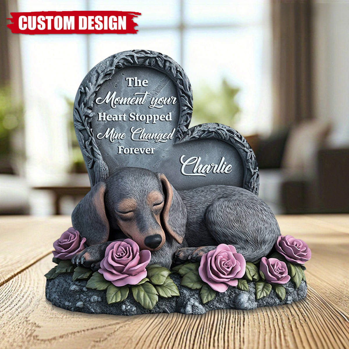 Forever In My Heart - Personalized Dog Custom Shaped Acrylic Plaque