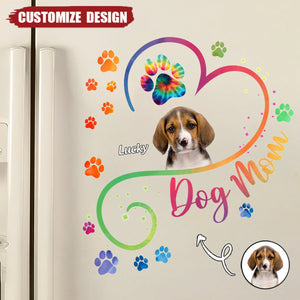 Custom Photo Dog Mom - Gift For Dog Lovers - Personalized Decor Decal