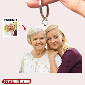 Gift For Mom/Nana/Family-Personalized Upload Photo Acrylic Keychain