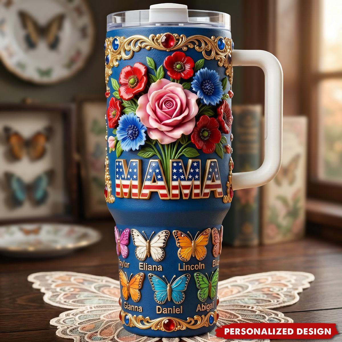 Personalized Grandma Mama Tumbler-Gifts For Mother's Day