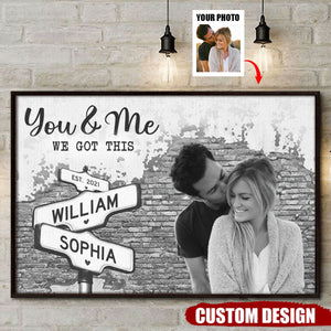 We Build A Life We Loved - Personalized Photo Horizontal Poster- Gift For Couple