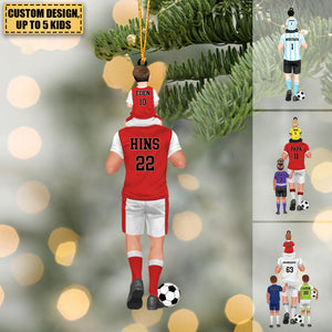 Personalized Soccer Dad/Grandpa & Kids Christmas Ornament