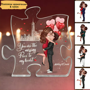 The Missing Piece To My Heart Personalized Puzzle Acrylic Plaque