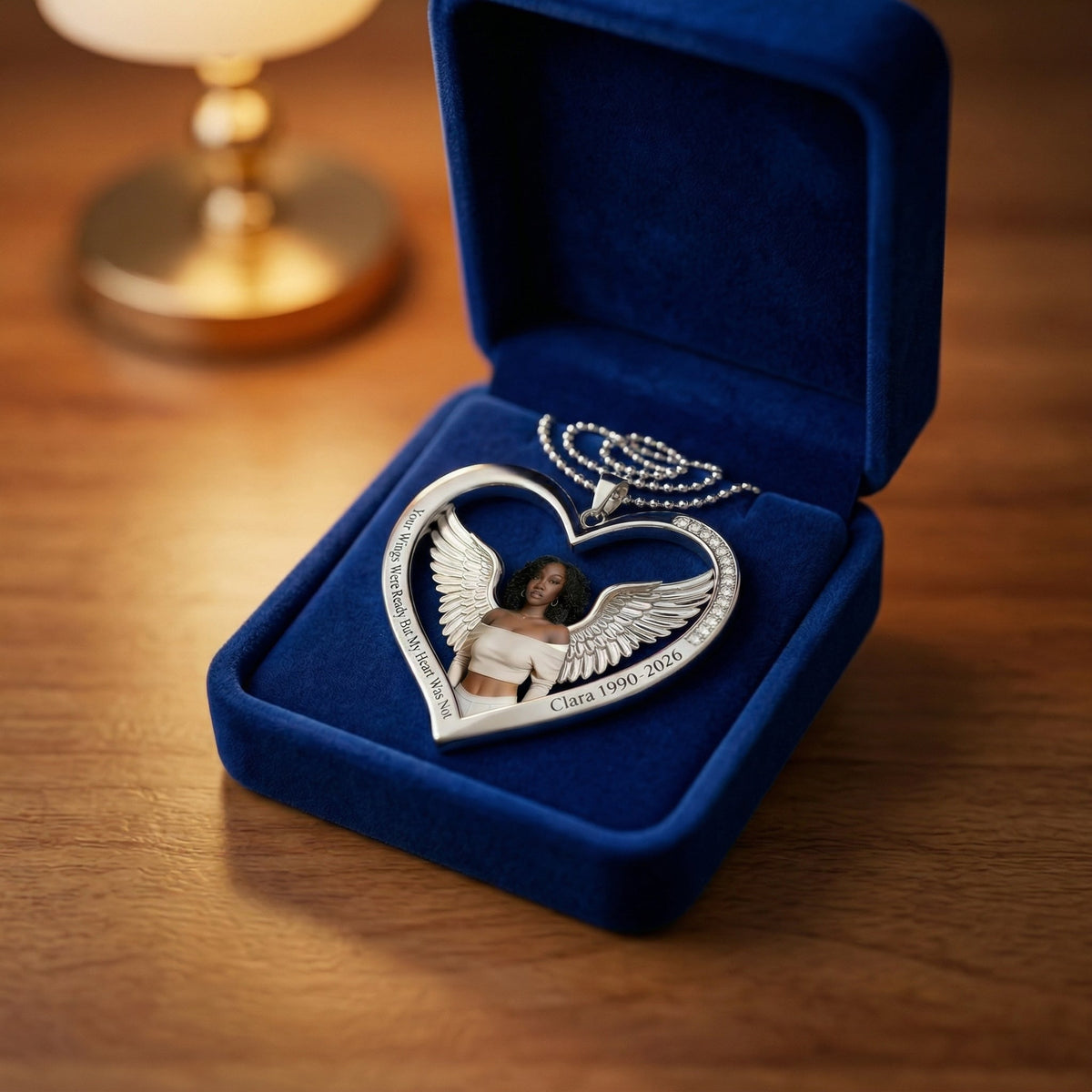Our Wings Were Ready But My Heart Was Not - Personalized Memorial Shaped Car Ornament