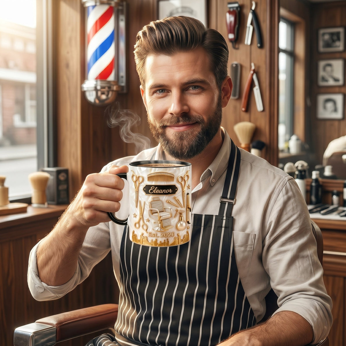 Personalized Hairstylist Mug, Custom Name Hairdresser Coffee  Mug