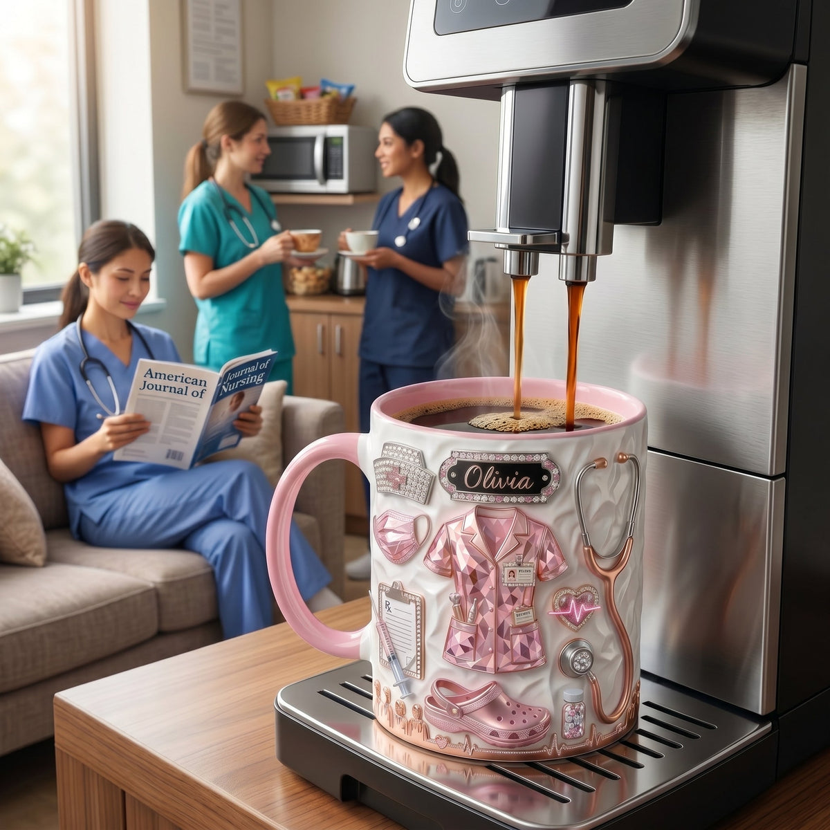 Personalized Nurse Themed Mug  - Gift For Nurses & Healthcare Workers