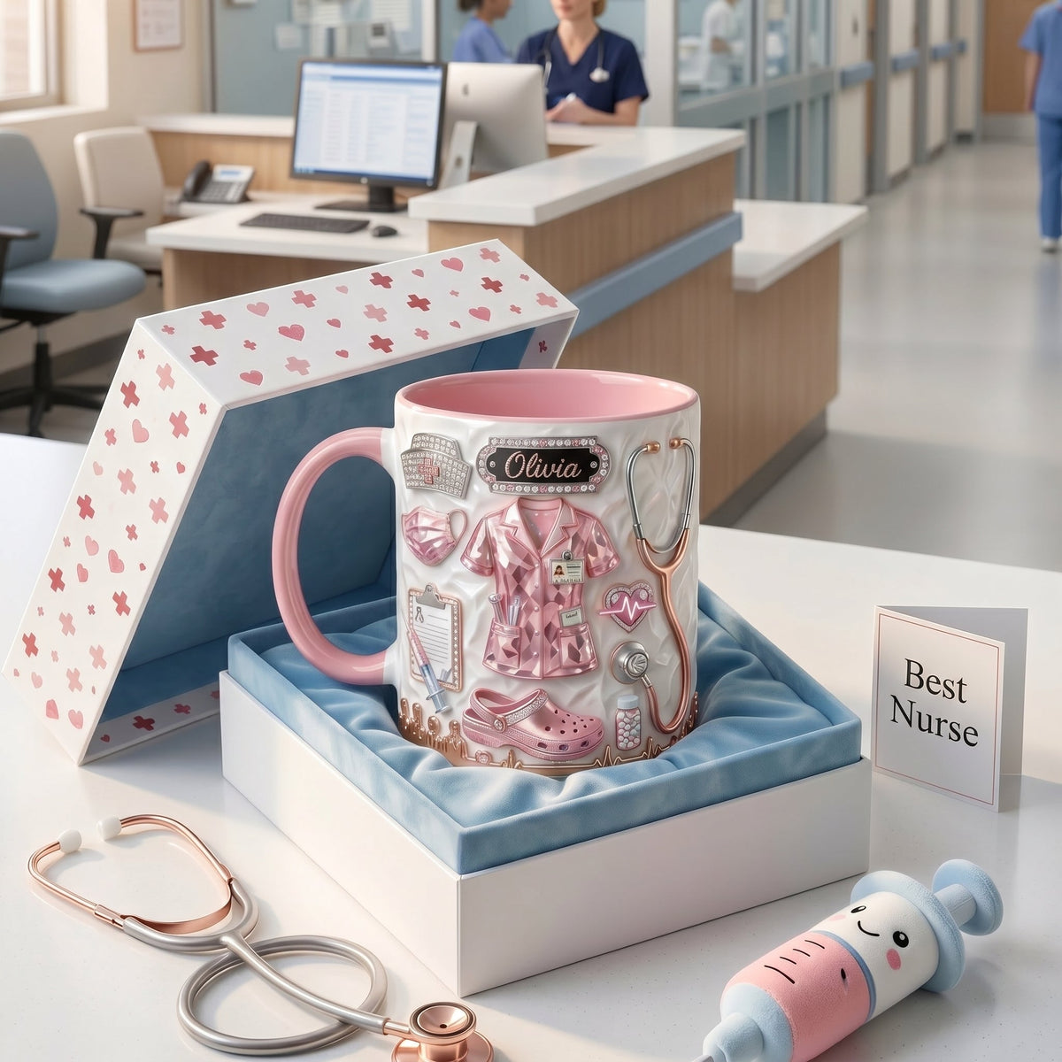 Personalized Nurse Themed Mug  - Gift For Nurses & Healthcare Workers