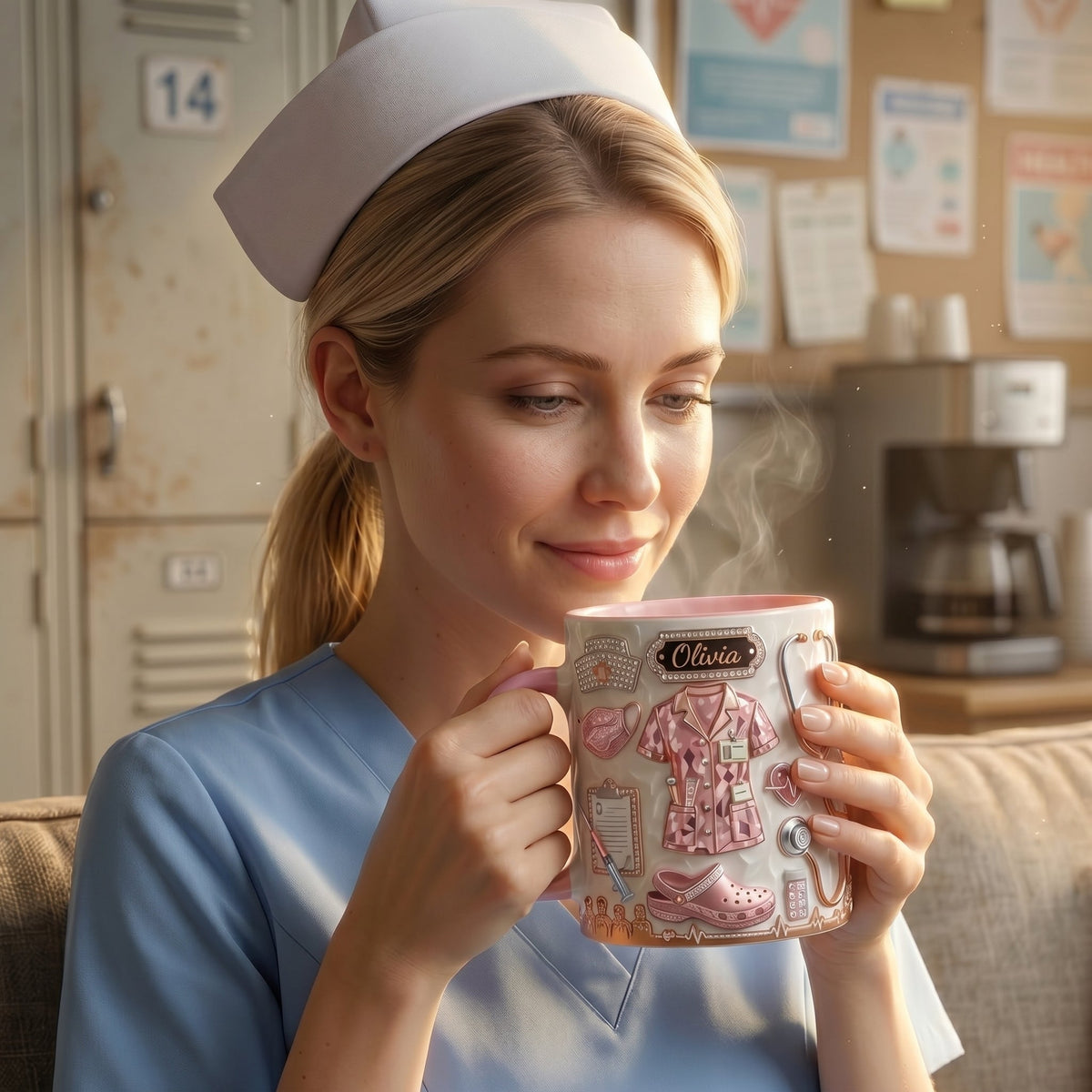 Personalized Nurse Themed Mug  - Gift For Nurses & Healthcare Workers