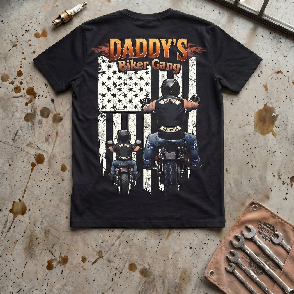 Daddy’s Biker Gang Shirt - Personalized Gift For Dads