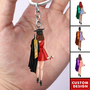 Graduation Season-Master/Bachelor/Doctor/PHD Gift Idea-Personalized Acrylic Keychain