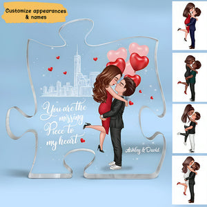 The Missing Piece To My Heart Personalized Puzzle Acrylic Plaque