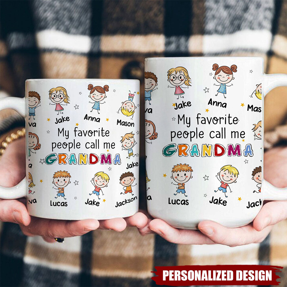 Personalized My Favorite People Call Me Grandma/Mom Mug