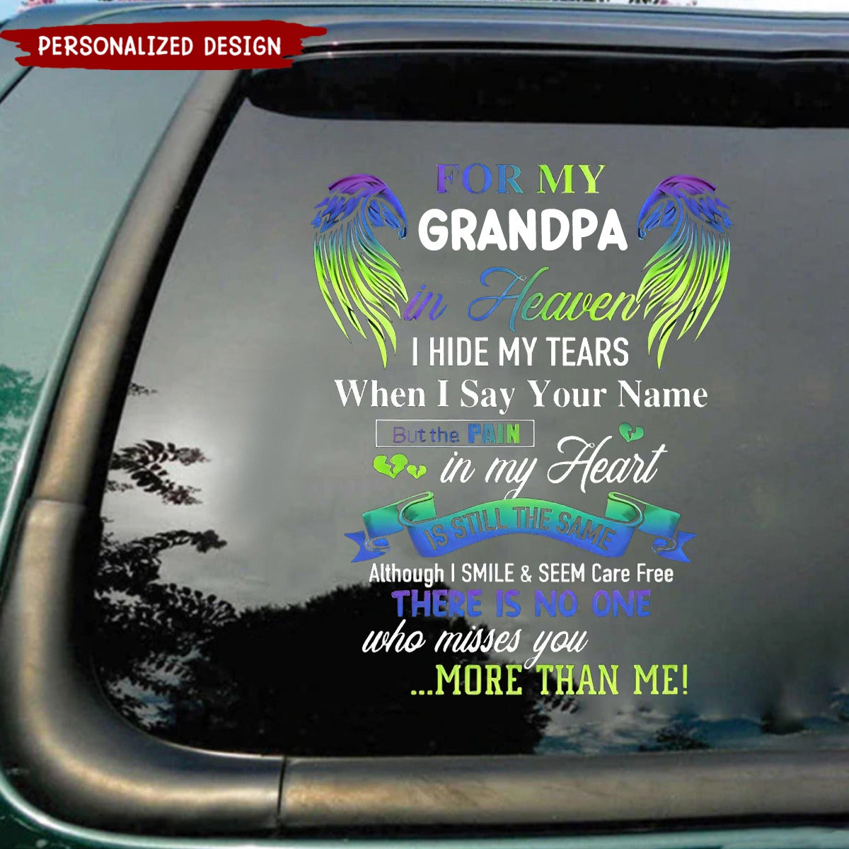 For my mom/Dad in heaven - Thank you for the memories Personalized Sticker/Decal - Memorial Gift Idea For Family Member