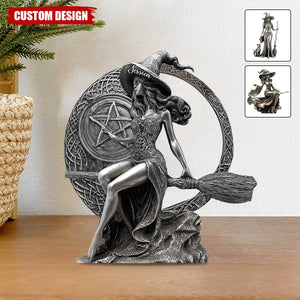 Graceful Witch - Personalized Witch Custom Shaped Acrylic Plaque
