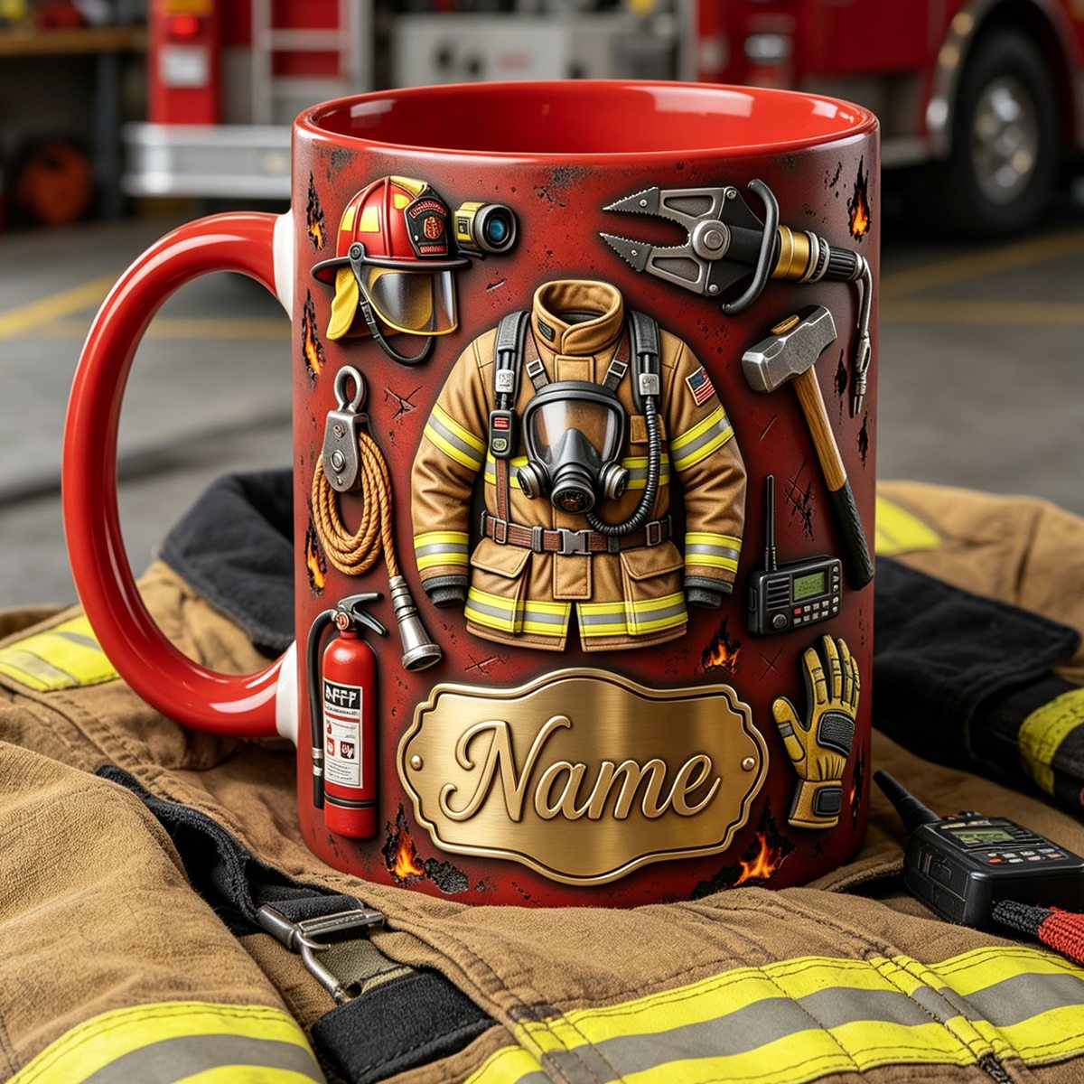 Personalized Firefighter Mug