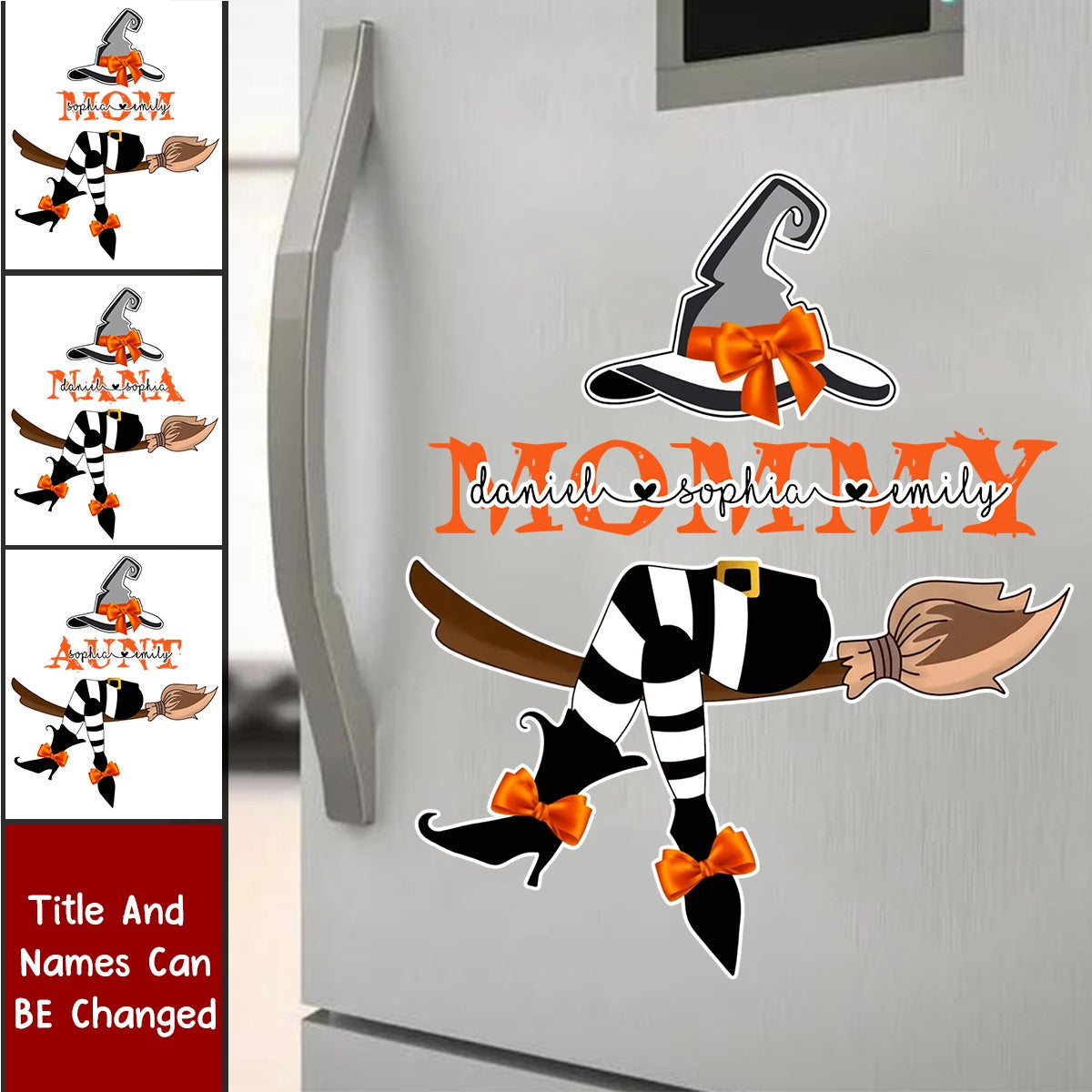 Personalized Gift For Mom Witch Halloween Decal
